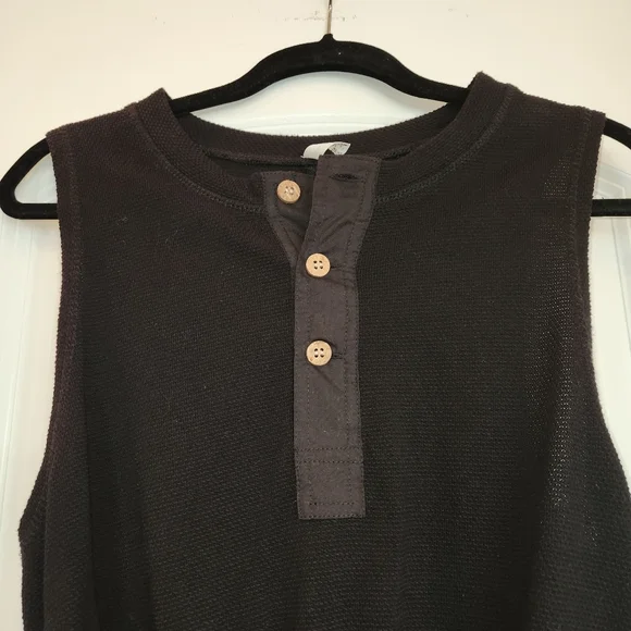 Intimately Free People Peek Aye Henley Black Bodysuit Size XS Textured Thong - Picture 4 of 11
